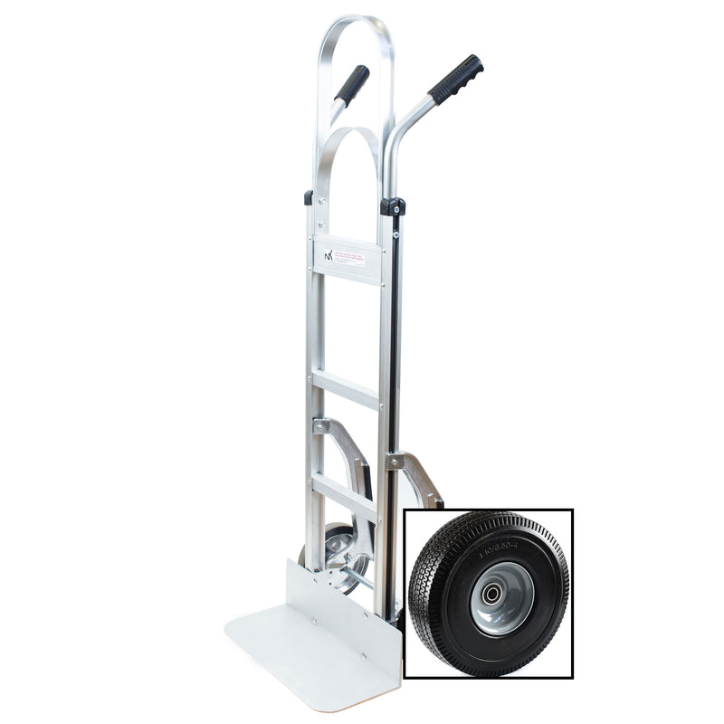 NK HTA-14 (W/ PT-007) Heavy Duty PT-007 Aluminum Hand Truck, Stair Climber, Fully Assembled without Wheels, Flat Free Wheels-NK-RK Safety