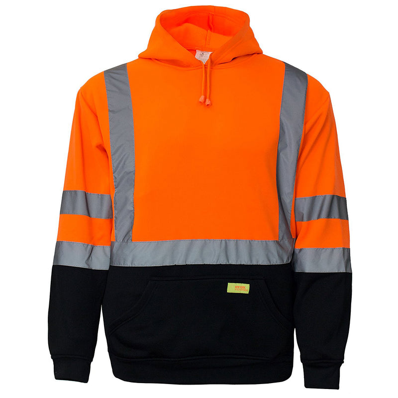 Class 3 High Visibility Sweatshirt, Hooded Pullover - H8311-New York Hi-Viz Workwear-RK Safety