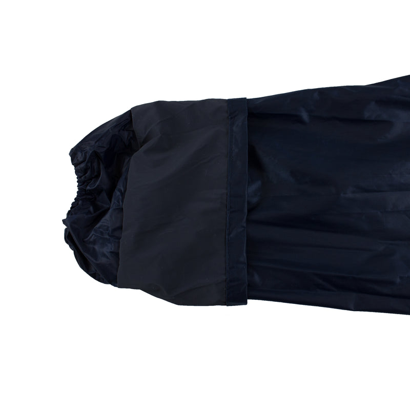 Navy PVC Polyester Trench Rain Long Coat With Hoodie-RC-PP-NVY44-RK Safety-RK Safety