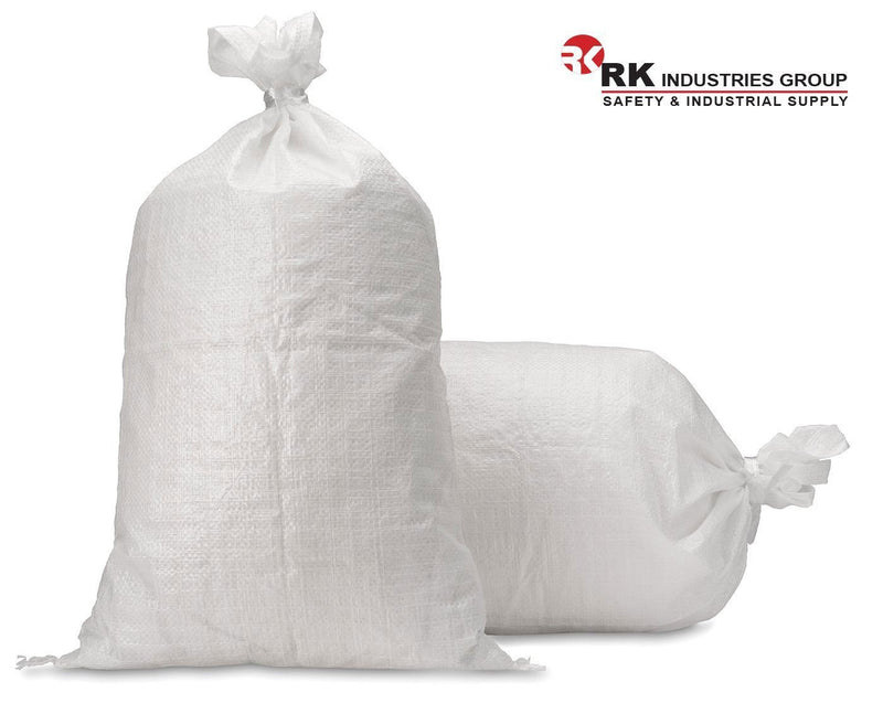 RK Sandbags Empty Woven Polypropylene Sand Bags with Built-in Ties 18 x 30-RK Safety-RK Safety