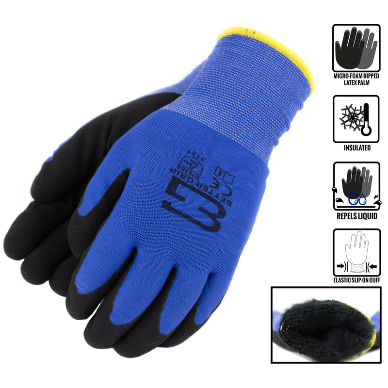 Better Grip® Double Lining Rubber Coated Gloves - BGWANS-BLU-Better Grip-RK Safety