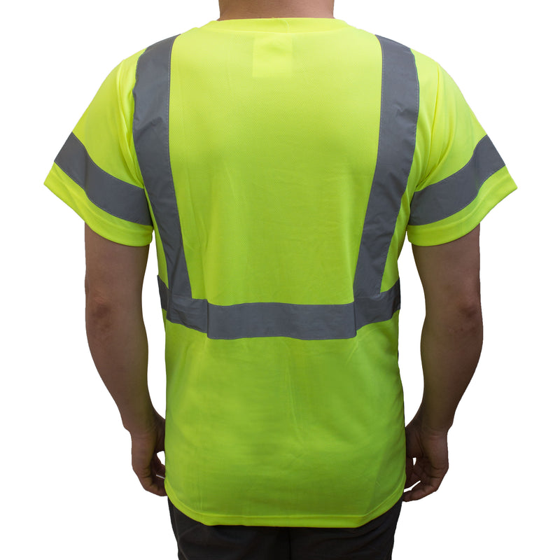 Class 3 Hi-Vis T Shirt with Moisture Wicking Mesh Orange/ Lime- BFS8511/2-New York Hi-Viz Workwear-RK Safety