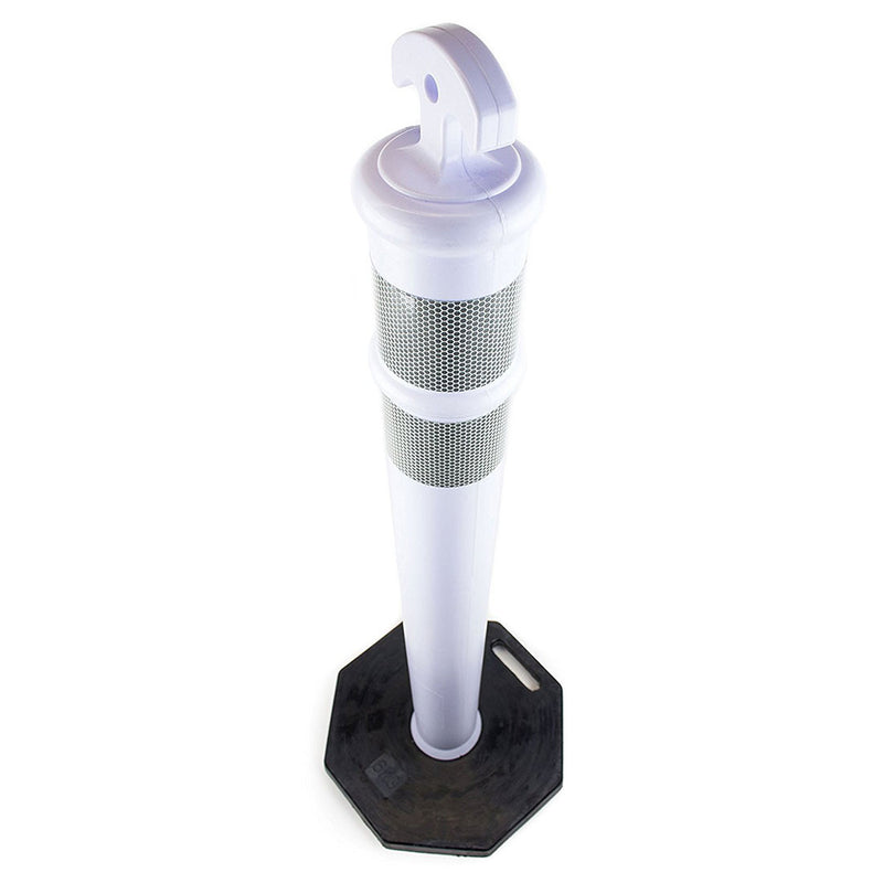 Traffic 42" Delineator Posts with 13 lbs Bases, White-RK Safety-RK Safety