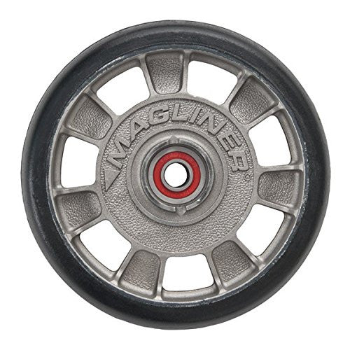 Magline 10815 8" Diameter Mold On Rubber Wheel with Red Sealed Semi Precision Ball Bearings-Magliner-RK Safety