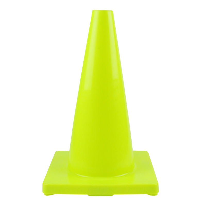 (Set of 12) 18" Lime Traffic Safety Cones, Lime Base-RK Safety-RK Safety