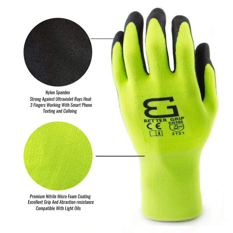 Micro Foam Nitrile Coated Nylon Work Glove - BGFLEXMF-LM-Better Grip-RK Safety