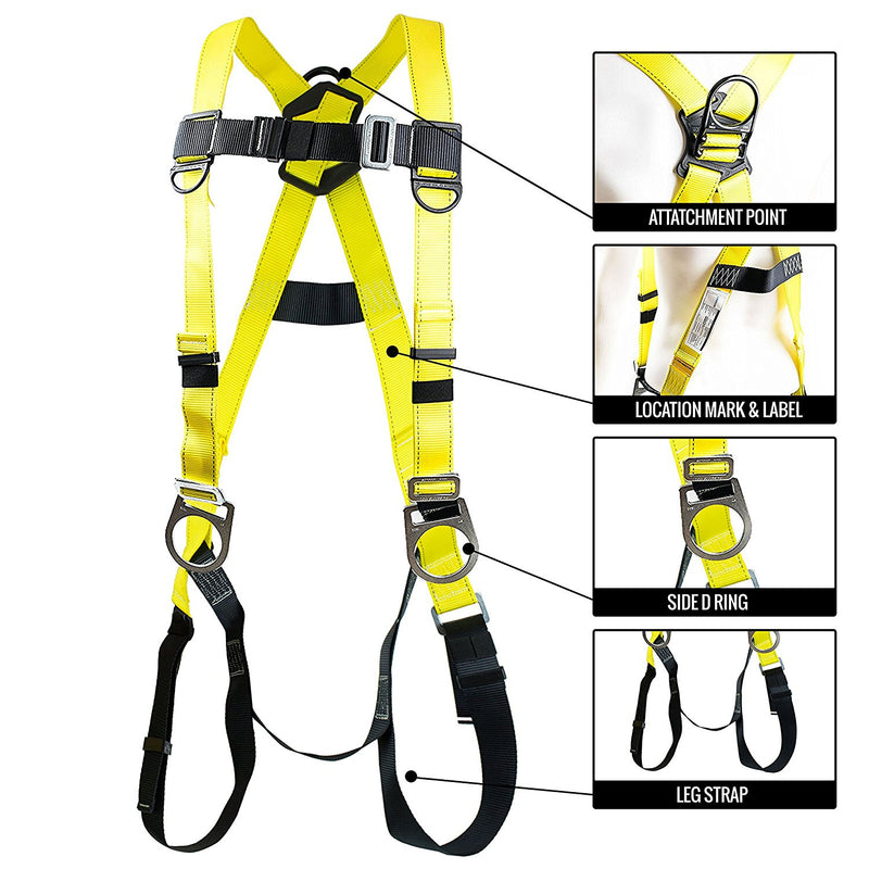 SPH002 Spidergard Three D-Ring Full Body Fall Protection Safety Harness-Spidergard-RK Safety