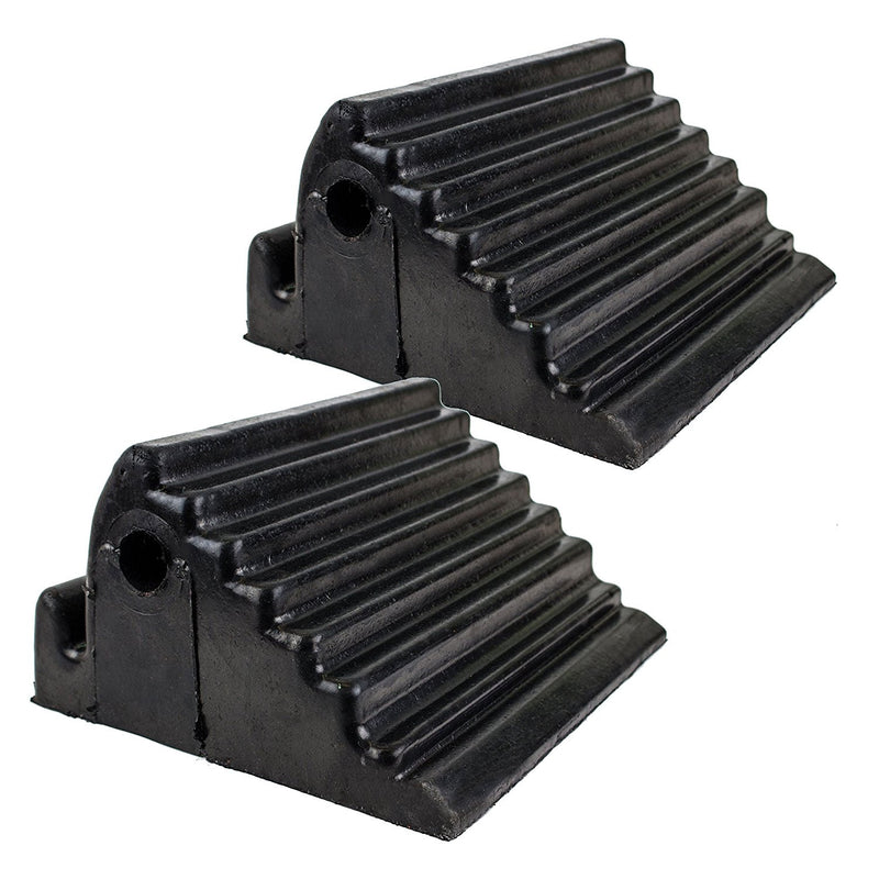 RK-WCR001 Solid Rubber Heavy Duty Wheel Chock (2 Pack)-RK Safety-RK Safety