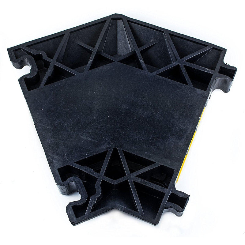 RK RK-CP-3CLT, 3Channel Modular Rubber Cable Protector Ramp-Left turn-RK Safety-RK Safety