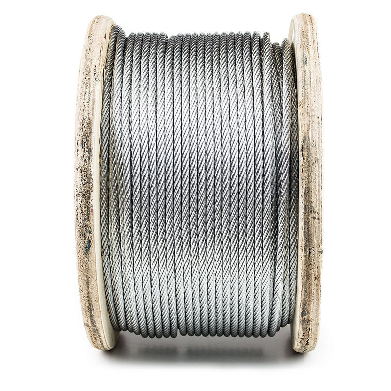 RK Wire Rope, 7x19 Galvanized Aircraft Steel Cable, 1/4-Inch, 500 Feet-RK Safety-RK Safety