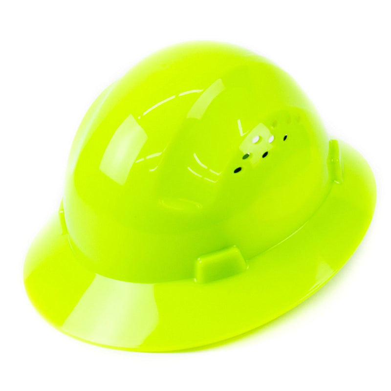 RK Safety RK-HP24-HG Hi vis green Hard Hat Brim Style with 4 Point Ratchet Suspension-RK Safety-RK Safety