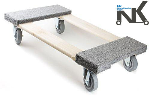 NK Furniture Movers Dolly, Soft Gray Non-marking TPR Wheels -Grey