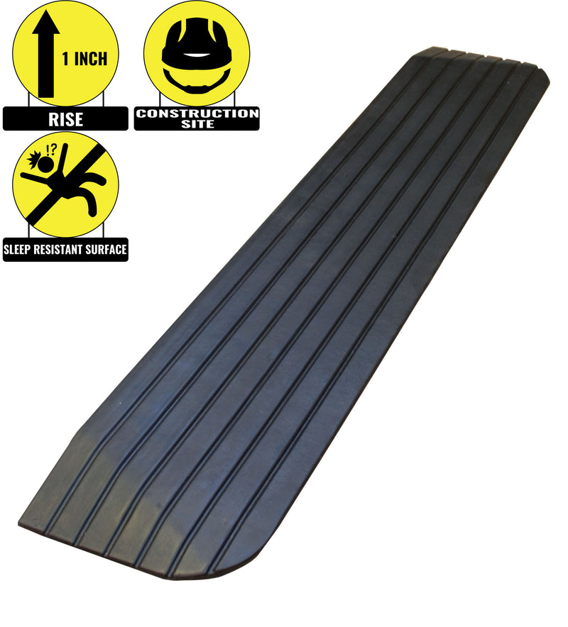 RK Safety RK-RTR01 1" Rise Solid Rubber Power WheelChair Scooter Threshold Ramp-RK Safety-RK Safety