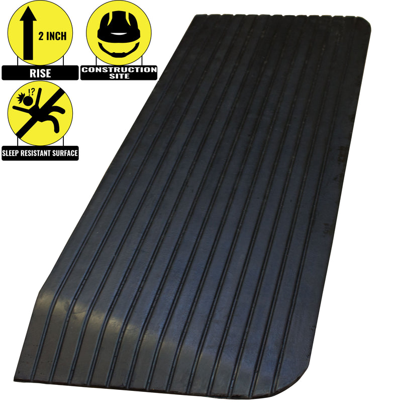 RK Safety RK-RTR03 2" Rise Solid Rubber Power WheelChair Scooter Threshold Ramp-RK Safety-RK Safety