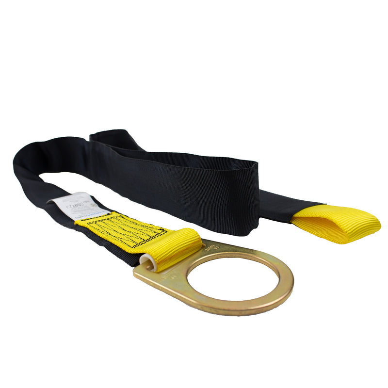 Spidergard SPA202 Fall Protection 6-Foot Loop and D-Ring End Concrete Anchor Strap with Protective Sheathing, Yellow Black-Spidergard-RK Safety