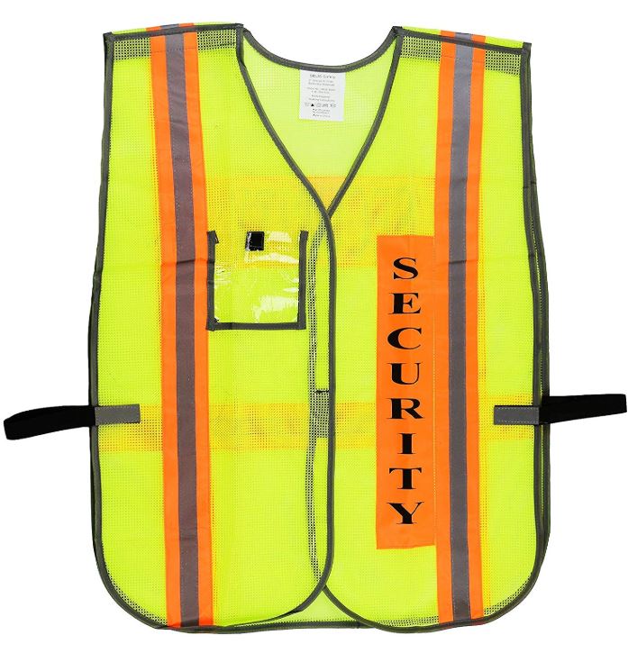 Contractor Safety Vest with Reflective Stripes - 8001 & 8002 (Orange, Lime)-New York Hi-Viz Workwear-RK Safety