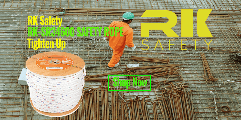 RK SR34600 Poly-Combo 3-Strand Safety Rope, 3/4 in x 600 ft