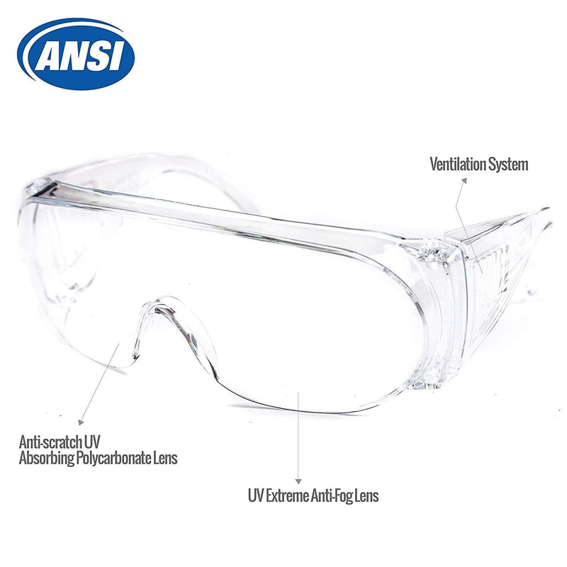 RK-SG101 Economical Safety Eyewear Transparent Crystal Glasses Clear-RK Safety-RK Safety