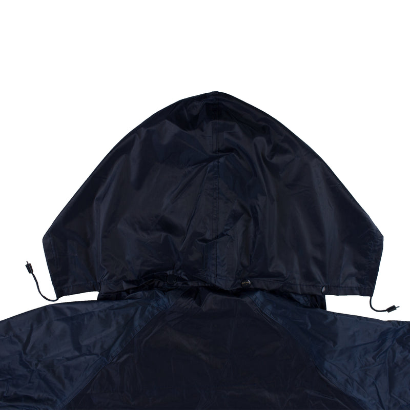 Navy PVC Polyester 3-Piece Rain Suit | Jacket, Hoodie, Pants-RW-PP-NVY33-RK Safety-RK Safety