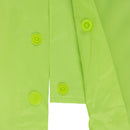Hi-Vis Green PVC Polyester Trench Rain Long Coat With Hoodie-RC-PP-HIG44-RK Safety-RK Safety