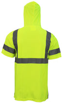 New York Hi-Viz Workwear BFSH4511/12 High-Visibility Class 3 Short Sleeve T-Shirt, Moisture Wicking Mesh Birdseye, With Black Bottom and Hoodie-RK Safety-RK Safety