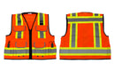 Rk Safety Class 2 Ploy Mesh Hi-visible, Two Tone Reflective Strips, Oxford Fabric for Pockets, Construction Traffic Emergency Safety Vest- SV6511&2 (Orange/ Lime)-RK Safety-RK Safety