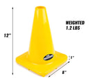 (Set of 10) 12" PVC Traffic Safety Cones, Plain - Yellow-RK Safety-RK Safety