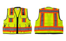 Rk Safety Class 2 Ploy Mesh Hi-visible, Two Tone Reflective Strips, Oxford Fabric for Pockets, Construction Traffic Emergency Safety Vest- SV6511&2 (Orange/ Lime)-RK Safety-RK Safety