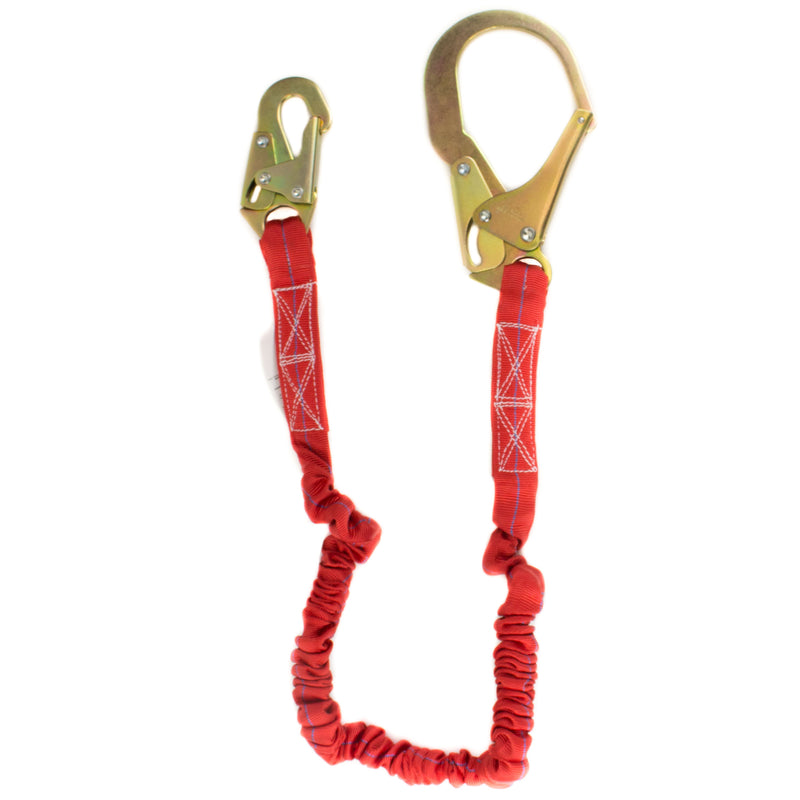 Spidergard SPL-S101 6 Foot Single Leg Internal Shock Absorbing Lanyard with Rebar Hook, Red-Spidergard-RK Safety