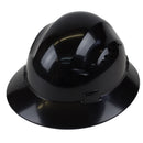 RK Safety RK-HP24-BK Black Hard Hat Brim Style with 4 Point Ratchet Suspension-RK Safety-RK Safety