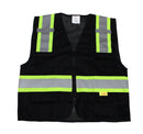 SRUS9811,9812, 9813 Class 2 Two Tone High Visibility Safety Vest- SRUSS9811&SRUSS9812 (Orange, Lime)-New York Hi-Viz Workwear-RK Safety