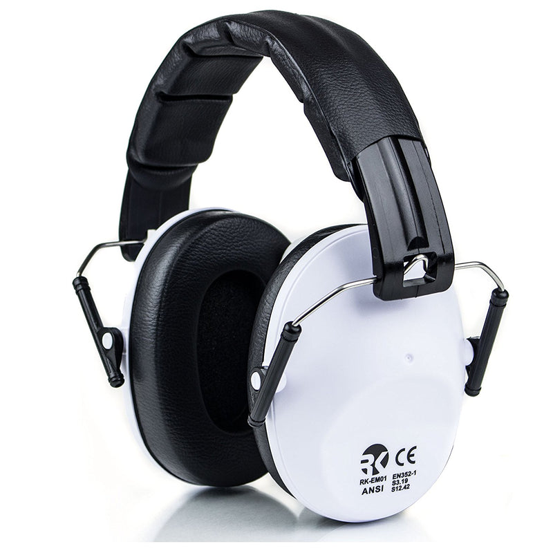 RK Shooting Hearing Protection Folding-Padded Ear Muff - White-RK Safety-RK Safety