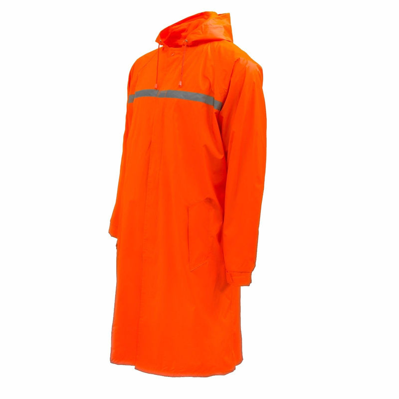 Men's Waterproof Long Raincoat PVC Trench Coat - Orange-RK Guard-RK Safety