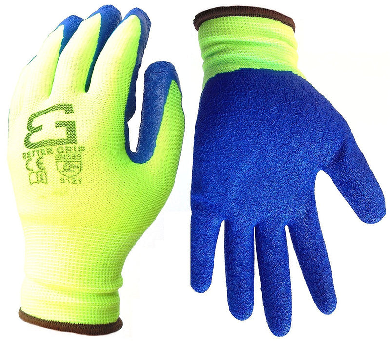 Better Grip® BGSCL Nylon Gloves Textured Latex Coating Gripping, 6pairs, Lime-Better Grip-RK Safety