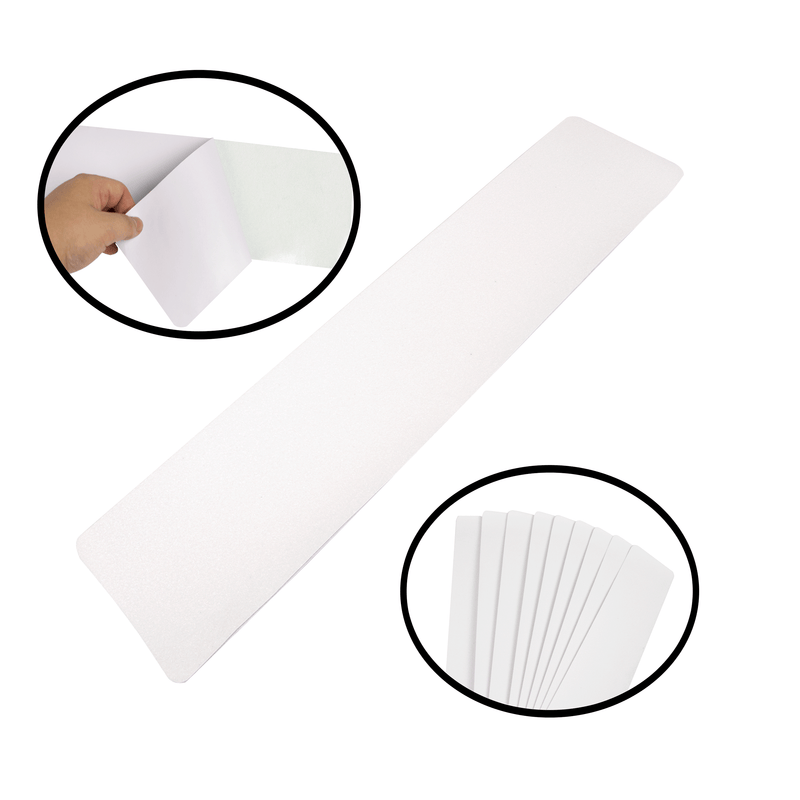 (Pack of 10) RK Safety RK-AST424C Anti Slip Track Tape Translucent Clear Round Corner (4 Inch x 24 Foot, Semi Clear)-RK Safety-RK Safety