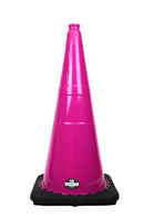 28" RK Pink Safety Traffic PVC Cones, Black Base-RK Safety-RK Safety