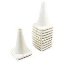 (Set of 10) 12" PVC Traffic Safety Cones, Plain - White-RK Safety-RK Safety