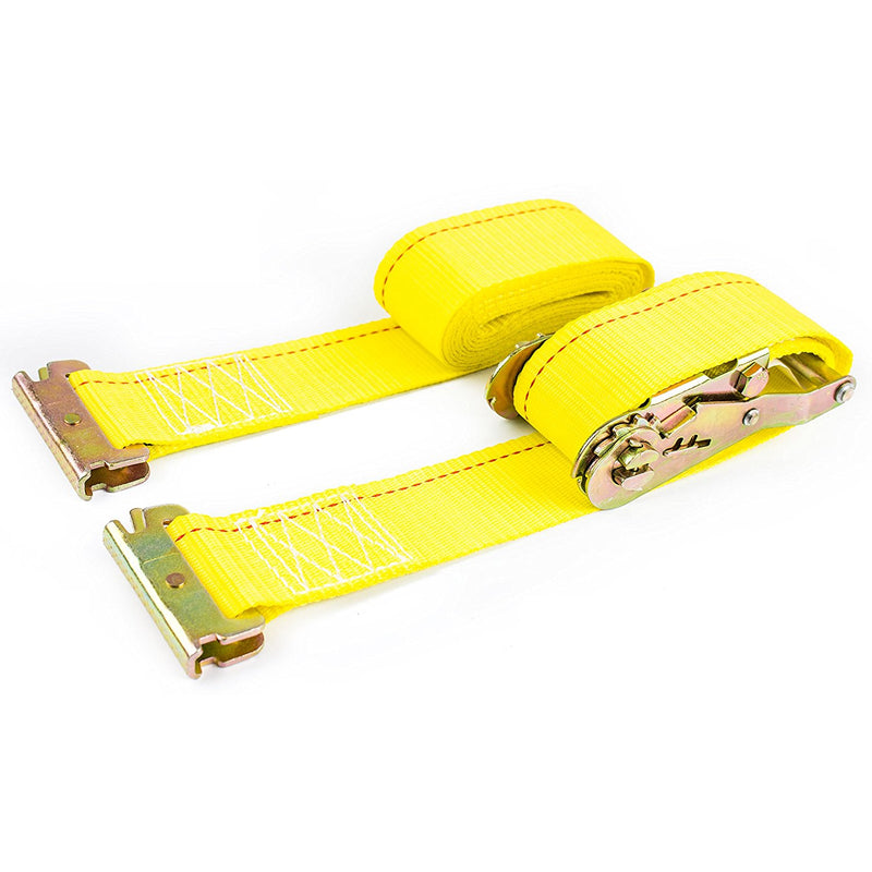 NK-RCE2X12 2" x 12ft Durable Yellow Ratchet Strap-NK-RK Safety