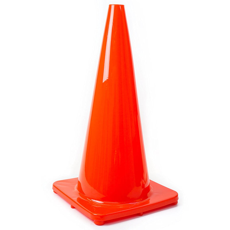 (Set of 8) 28" RK Orange Safety Traffic PVC Cones, Orange Base-RK Safety-RK Safety
