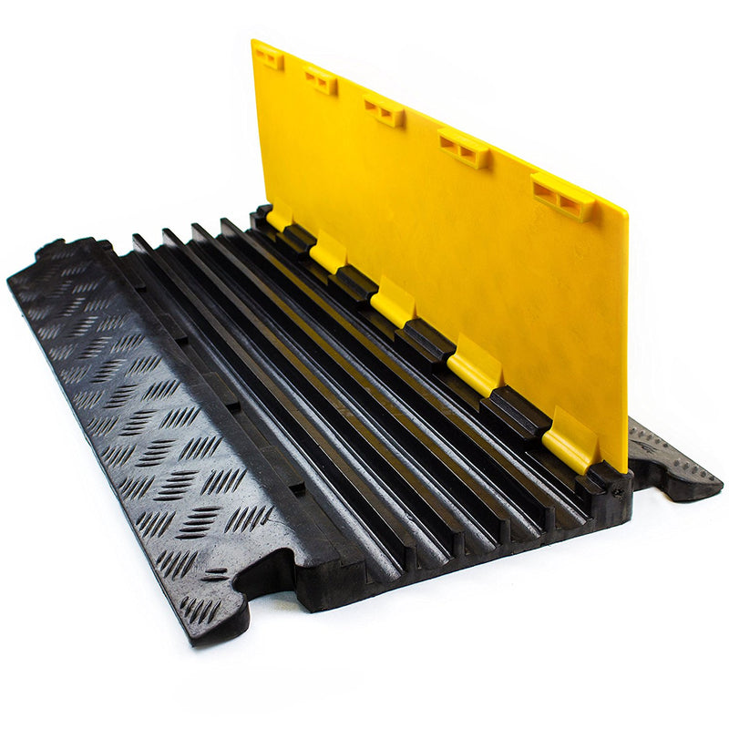 RK RK-CP-5CST, 5Channel Modular Rubber Cable Protector Ramp-straight-RK Safety-RK Safety
