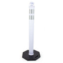 Traffic 42" Delineator Posts with 13 lbs Bases, White-RK Safety-RK Safety