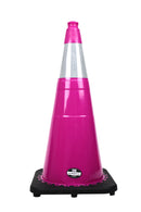 (Set of 8) 28" RK Pink Safety Traffic PVC Cones, Black Base with One Reflective Collar…-RK Safety-RK Safety