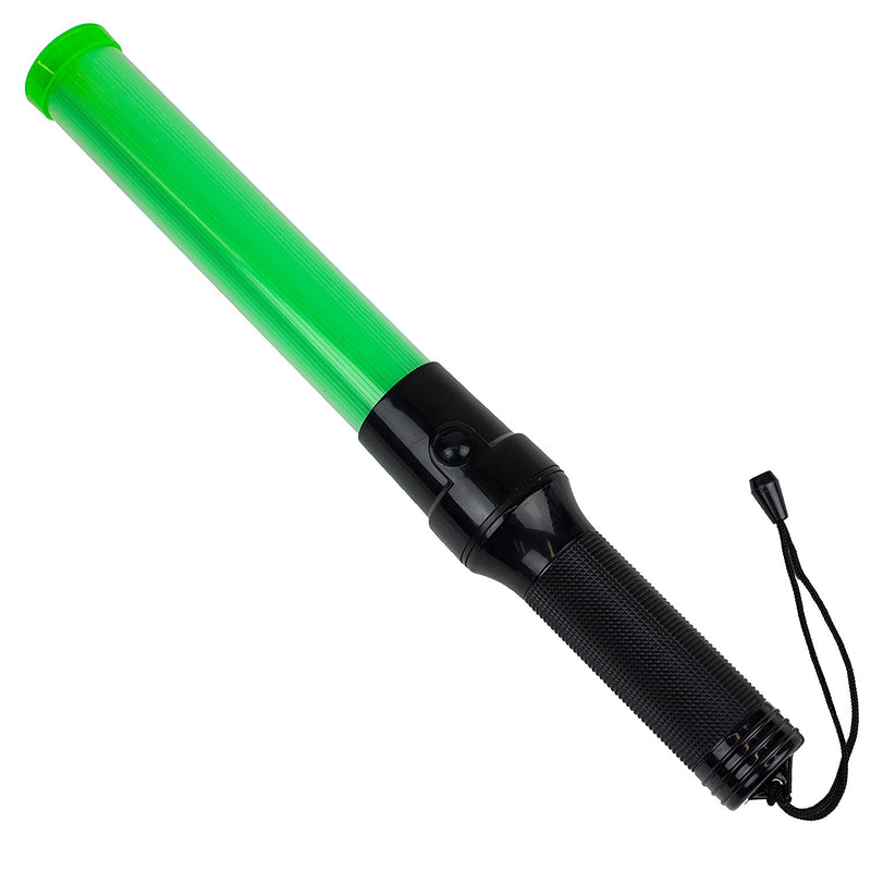 Signal Traffic Wand Baton LED Flashlight with Wrist Strap - Green-RK Safety-RK Safety