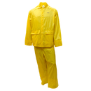 Yellow PVC Polyester 3-Piece Rain Suit | Jacket, Hoodie, Pants-RW-PP-YEL33-RK Safety-RK Safety