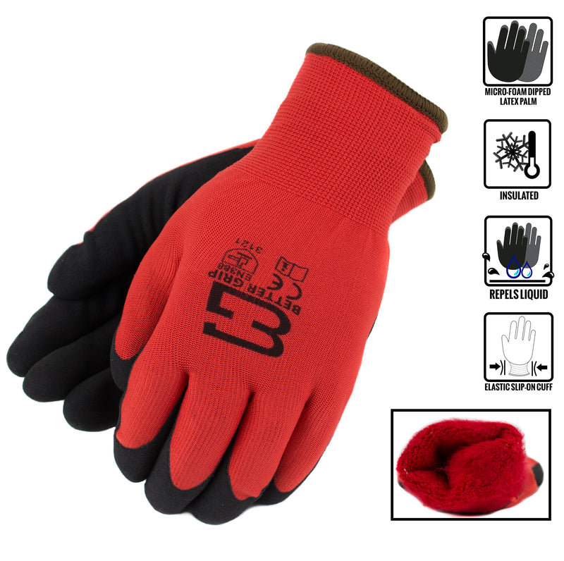 Better Grip® Double Lining Rubber Coated Gloves - BGWANS-RD-Better Grip-RK Safety