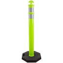Traffic 42" Delineator Posts with 13 lbs Bases, Lime-RK Safety-RK Safety