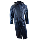 Navy PVC Polyester Trench Rain Long Coat With Hoodie-RC-PP-NVY44-RK Safety-RK Safety