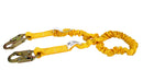 SPL-S102 Yellow Elasticated Internal Shock Absorbing Lanyard w/Two Steel Forged Snap Hook (N-3610)-RK Safety-RK Safety