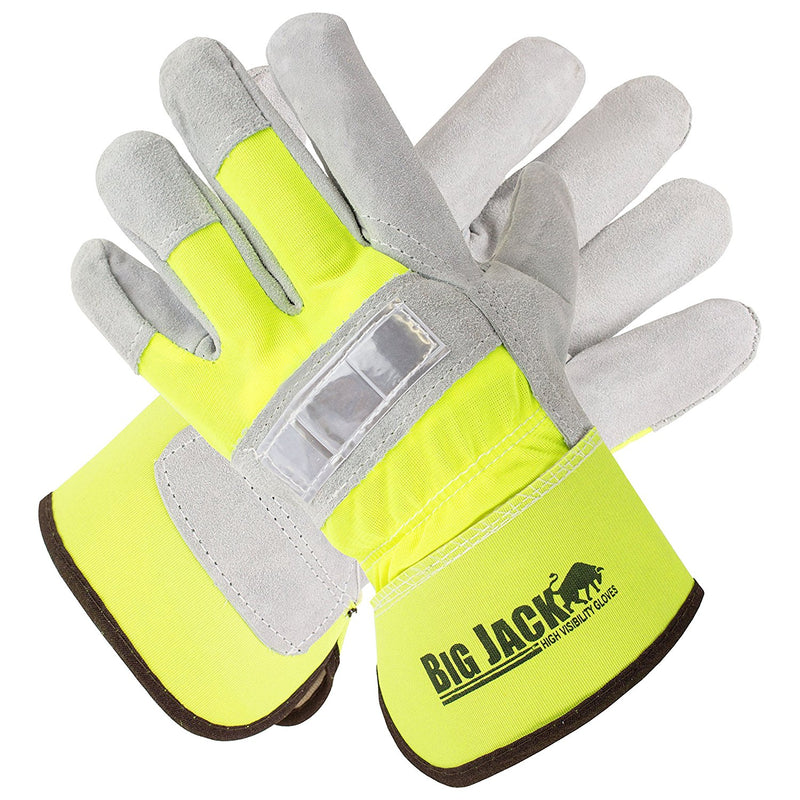 Better Grip® Hi Visibility Cowhide Leather Palm Gloves - BGBYHVG-Better Grip-RK Safety