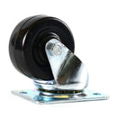 NK 2 Inch Low Profile Hard Rubber Wheel Swivel Plate Casters - CHR2SSRE-4-NK-RK Safety